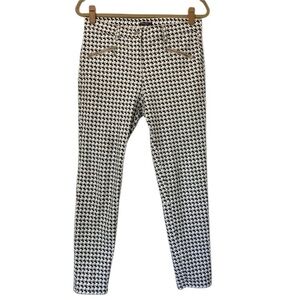 J. McLaughlin Women’s Printed Jeans Zipper Pockets Hem 10